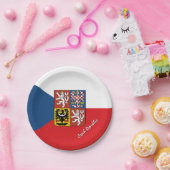 Tsjechië, Tsjechische vlag - feest, verjaardag / s Papieren Bordje (Feest)