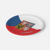 Tsjechië, Tsjechische vlag - feest, verjaardag / s Papieren Bordje (Gekanteld)