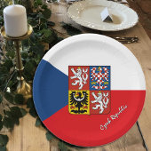 Tsjechië, Tsjechische vlag - feest, verjaardag / s Papieren Bordje