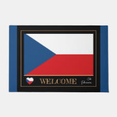 Tsjechië & Tsjechische vlag huis matten / sport We (Voorkant)