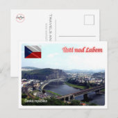 Tsjechië - Usti en Labem - Briefkaart (Voorkant / Achterkant)