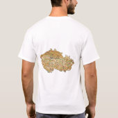 Tsjechië Vlag + Kaart + Tekst T-shirt (Achterkant)