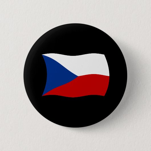 Tsjechië Vlag Knop Ronde Button 5,7 Cm (Voorkant)