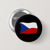 Tsjechië Vlag Knop Ronde Button 5,7 Cm (Voorkant /achterkant)