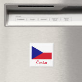 Tsjechië Vlag met naam in het Tsjechisch Magneet (Insitu (Vaatwasser))