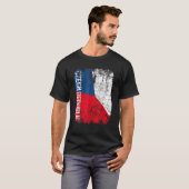 TSJECHIË  Vlag op TSJECHIË — VERZORGDE TSJECHISCHE T-shirt (Voorkant volledig)