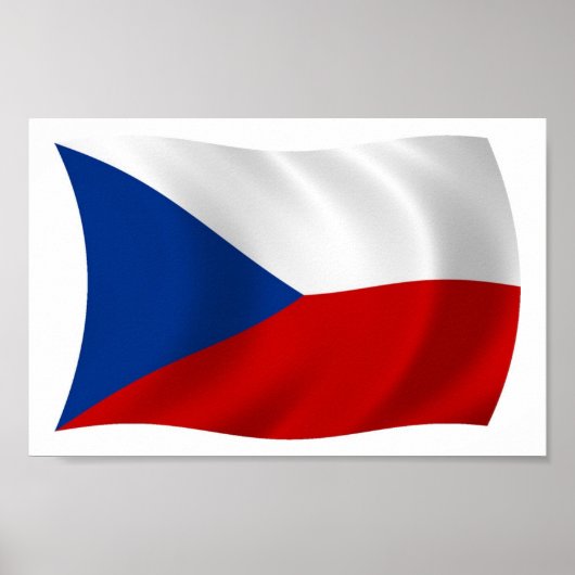 Tsjechië Vlag Poster Print (Voorkant)