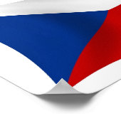 Tsjechië Vlag Poster Print (Hoek)