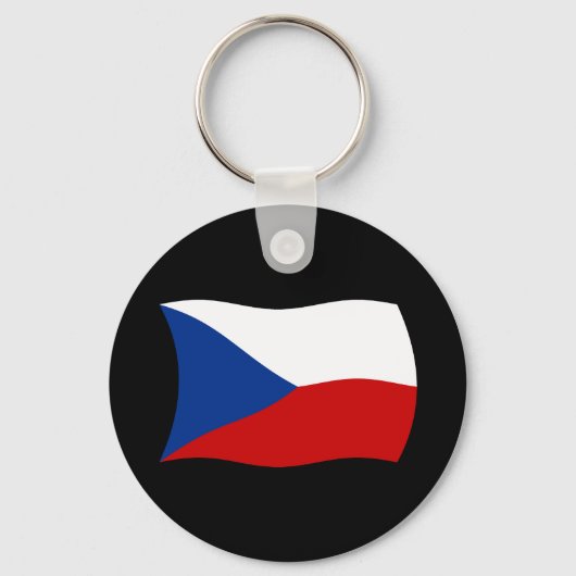 Tsjechië Vlag Sleutelhanger (Voorkant)