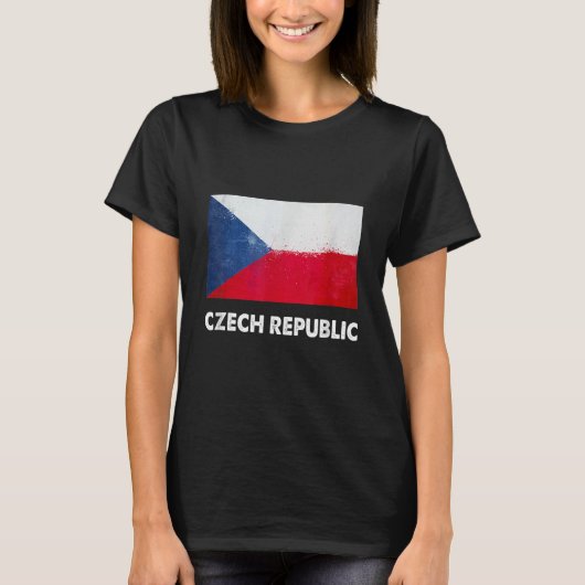Tsjechië vlag Tsjechië 1 T-shirt (Voorkant)