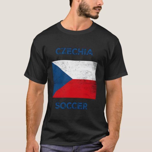 Tsjechië Voetbal, Vlag van Tsjechië, Tsjechië T-shirt (Voorkant)