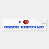 TsjechiëI houdt van Tsjechische Bumpersticker (Voorkant)