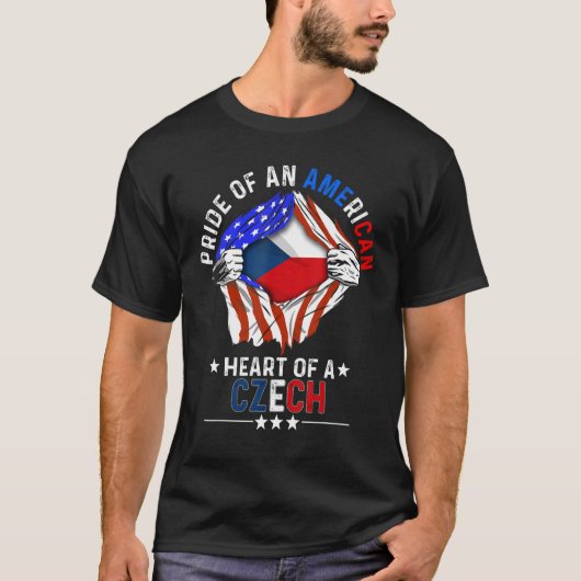 Tsjechisch Amerikaans-Amerikaanse Primair Vredesla T-shirt (Voorkant)