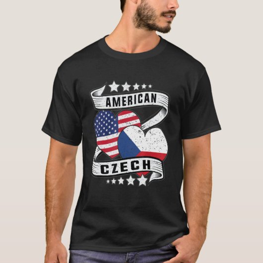 Tsjechisch-Amerikaans shirt Half Tsjechisch half A (Voorkant)