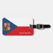 Tsjechisch Bagagelabel, Tsjechische vlaggenpatriot Bagagelabel (Voorkant horizontaal)