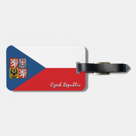 Tsjechisch Bagagelabel, Tsjechische vlaggenpatriot Bagagelabel (Achterkant horizontaal)