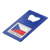 Tsjechisch Creditkaart Flessenopener (Voorkant Gekanteld)