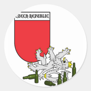 Tsjechisch Emblem met Lion Ronde Sticker
