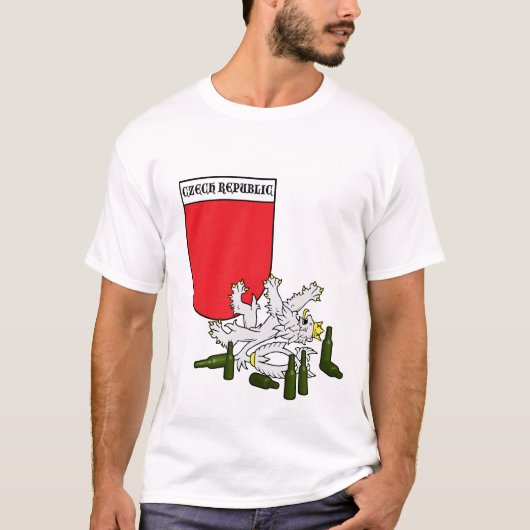 Tsjechisch Emblem met Lion T-shirt (Voorkant)
