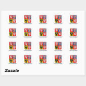 Tsjechisch Emblem Ronde Sticker (Vel)