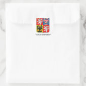 Tsjechisch Emblem Ronde Sticker (Tas)