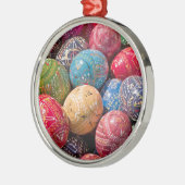 Tsjechisch gedecormeerd paaskeramisch siermiddel metalen ornament (Links)