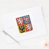 Tsjechisch Groter Wapenschild, Tsjechië Vierkante Sticker (Envelop)