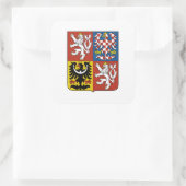Tsjechisch Groter Wapenschild, Tsjechië Vierkante Sticker (Tas)