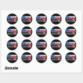 Tsjechisch hier (donker) ronde sticker (Vel)