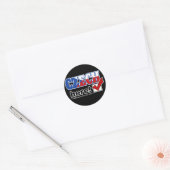 Tsjechisch hier (donker) ronde sticker (Envelop)