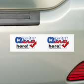 Tsjechisch hier (licht) bumpersticker (Op auto)