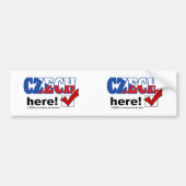 Tsjechisch hier (licht) bumpersticker (Voorkant)