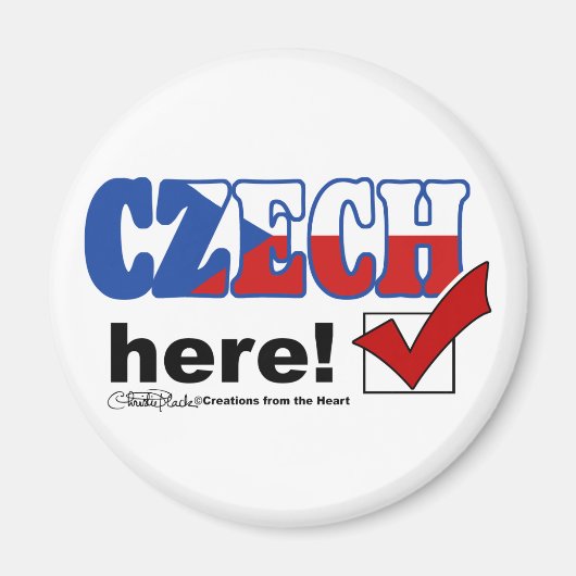 Tsjechisch hier (licht) magneet (Voorkant)
