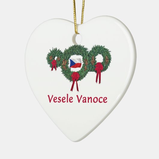 Tsjechisch kerstfeest 2 keramisch ornament (Links)