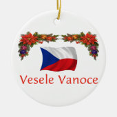 Tsjechisch kerstfeest keramisch ornament (Voorkant)