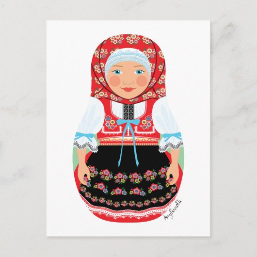 Tsjechisch Matryoshka Briefkaart (Voorkant)