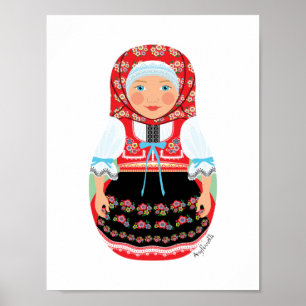 Tsjechisch Matryoshka Poster