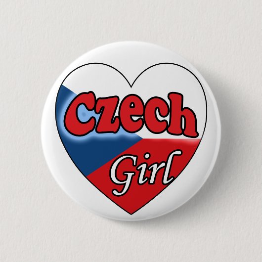 Tsjechisch meisje ronde button 5,7 cm (Voorkant)