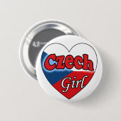 Tsjechisch meisje ronde button 5,7 cm (Voorkant /achterkant)