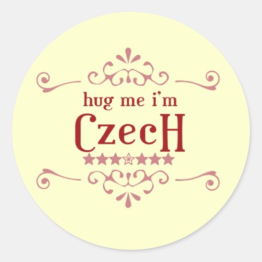 Tsjechisch Ronde Sticker (Voorkant)