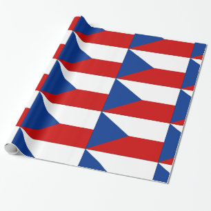 Tsjechisch Rood Blauw Cadeaupapier