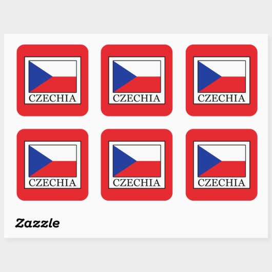 Tsjechisch Vierkante Sticker (Vel)