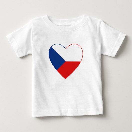 Tsjechisch Vlag Hart T-shirt (Voorkant)