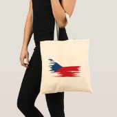 Tsjechisch Vlaggenpenseel Tote Bag (Voorkant (product))