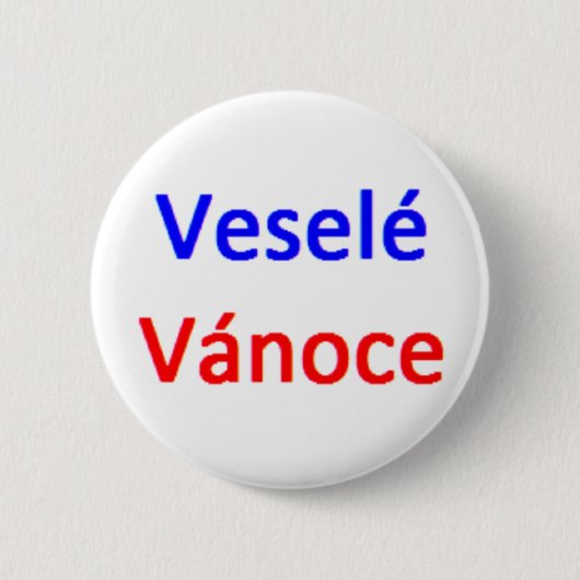 Tsjechisch vrolijk kerstfeest ronde button 5,7 cm (Voorkant)