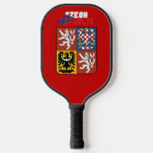 Tsjechisch wapenschild pickleball paddle (Voorkant)