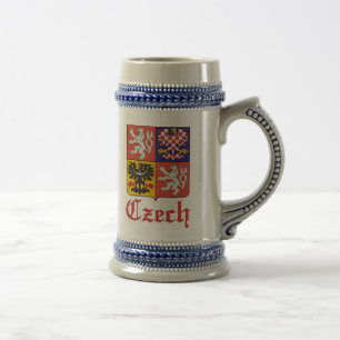 Tsjechisch zegel / Tsjechoslowakije vlag Beer Stei Bierpul