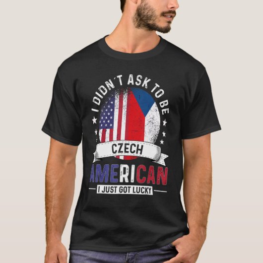 Tsjechische Amerikaanse landen vlaggen pride land  T-shirt (Voorkant)