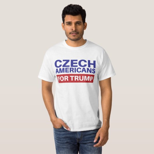 Tsjechische Amerikanen voor Trump - Verkiezingen 2 T-shirt (Voorkant volledig)