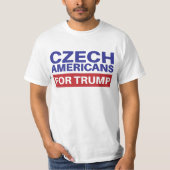 Tsjechische Amerikanen voor Trump - Verkiezingen 2 T-shirt (Voorkant)